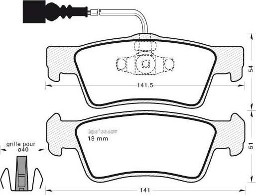 Samko 5SP1284A - Brake Pad Set, disc brake autospares.lv