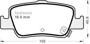 MGA 925 - Brake Pad Set, disc brake autospares.lv