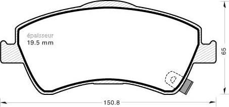 MGA 926 - Brake Pad Set, disc brake autospares.lv