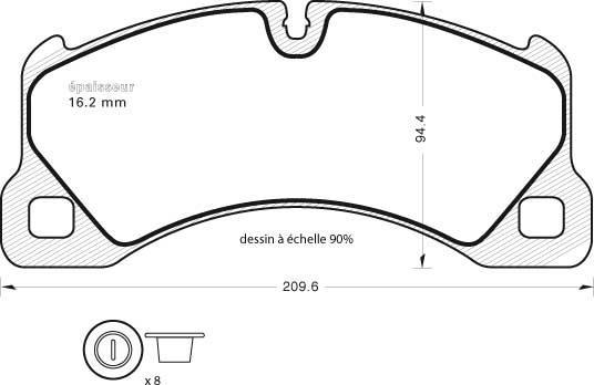 MGA 974 - Brake Pad Set, disc brake autospares.lv