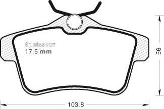 MGA 975 - Brake Pad Set, disc brake autospares.lv