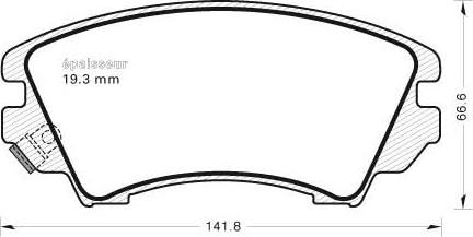 MGA 977 - Brake Pad Set, disc brake autospares.lv