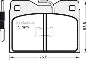 MGA 97 - Brake Pad Set, disc brake autospares.lv