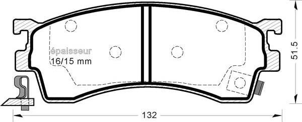 MGA 496 - Brake Pad Set, disc brake autospares.lv