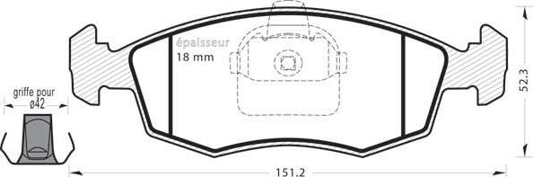 MGA 490 - Brake Pad Set, disc brake autospares.lv