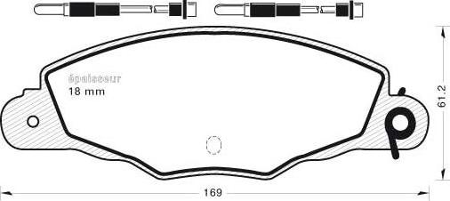 MGA 444 - Brake Pad Set, disc brake autospares.lv