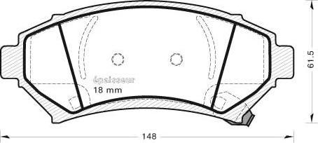 MGA 441 - Brake Pad Set, disc brake autospares.lv