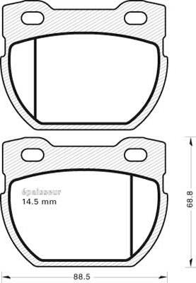 MGA 459 - Brake Pad Set, disc brake autospares.lv