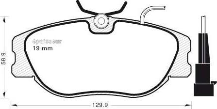 MGA 455 - Brake Pad Set, disc brake autospares.lv