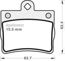 MGA 452 - Brake Pad Set, disc brake autospares.lv