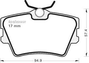 MGA 457 - Brake Pad Set, disc brake autospares.lv