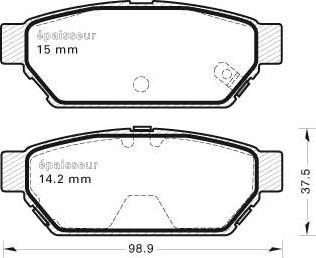 MGA 469 - Brake Pad Set, disc brake autospares.lv