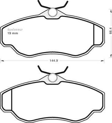 MGA 460 - Brake Pad Set, disc brake autospares.lv