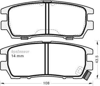 Pemebla JAPPP-599AF - Brake Pad Set, disc brake autospares.lv