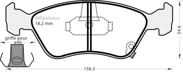 MGA 462 - Brake Pad Set, disc brake autospares.lv