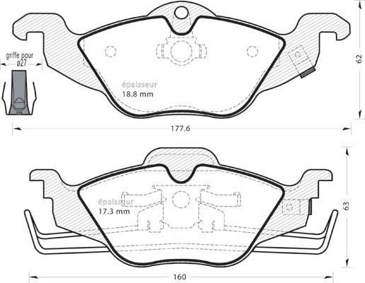 HELLA PAGID 355008571 - Brake Pad Set, disc brake autospares.lv