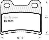 MGA 401 - Brake Pad Set, disc brake autospares.lv