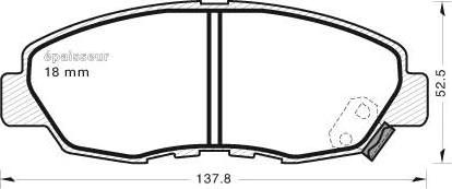 MGA 414 - Brake Pad Set, disc brake autospares.lv