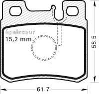 Triscan 21197 - Brake Pad Set, disc brake autospares.lv