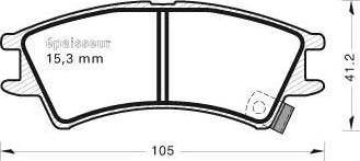 MGA 489 - Brake Pad Set, disc brake autospares.lv