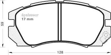 MGA 486 - Brake Pad Set, disc brake autospares.lv