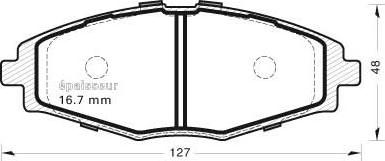 MGA 482 - Brake Pad Set, disc brake autospares.lv