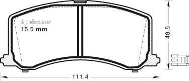 MGA 434 - Brake Pad Set, disc brake autospares.lv