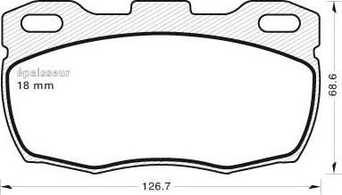 MGA 438 - Brake Pad Set, disc brake autospares.lv