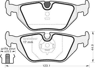 MGA 432 - Brake Pad Set, disc brake autospares.lv