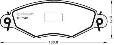 MGA 425 - Brake Pad Set, disc brake autospares.lv