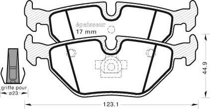 MGA 479 - Brake Pad Set, disc brake autospares.lv