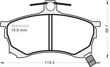 MGA 470 - Brake Pad Set, disc brake autospares.lv