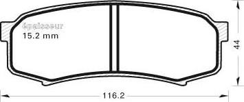 MGA 471 - Brake Pad Set, disc brake autospares.lv