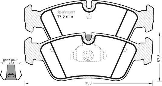 MGA 478 - Brake Pad Set, disc brake autospares.lv