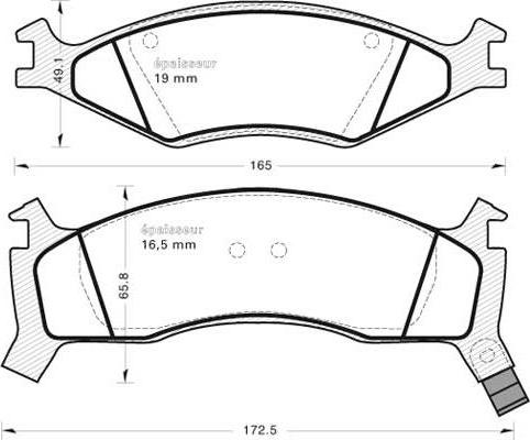 MGA 473 - Brake Pad Set, disc brake autospares.lv