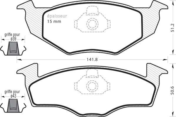 MGA 477 - Brake Pad Set, disc brake autospares.lv