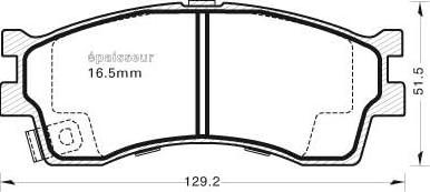 MGA 595 - Brake Pad Set, disc brake autospares.lv