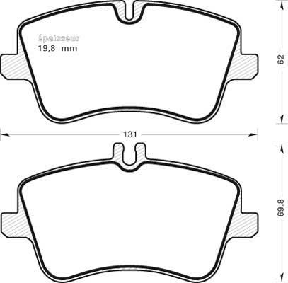 MGA 545 - Brake Pad Set, disc brake autospares.lv