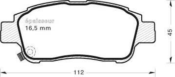 MGA 540 - Brake Pad Set, disc brake autospares.lv