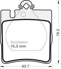 MGA 543 - Brake Pad Set, disc brake autospares.lv