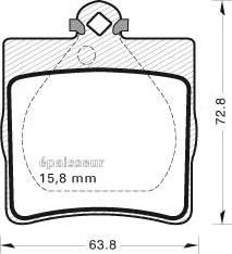 MGA 542 - Brake Pad Set, disc brake autospares.lv