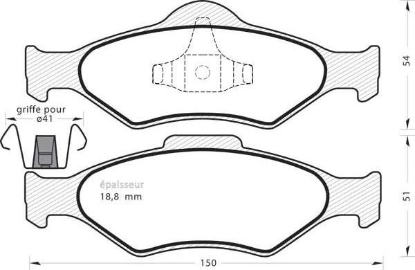 MGA 547 - Brake Pad Set, disc brake autospares.lv