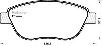 MGA 559 - Brake Pad Set, disc brake autospares.lv