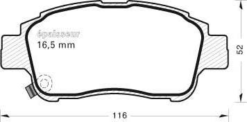 Roulunds Rubber 678881 - Brake Pad Set, disc brake autospares.lv