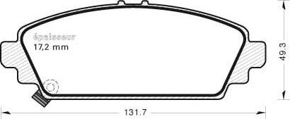 MGA 550 - Brake Pad Set, disc brake autospares.lv