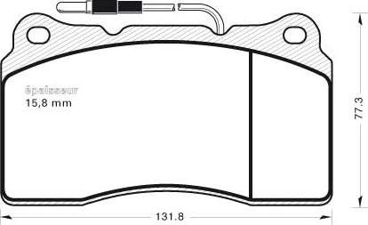 MGA 558 - Brake Pad Set, disc brake autospares.lv