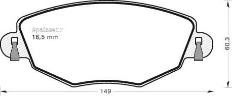 MGA 553 - Brake Pad Set, disc brake autospares.lv