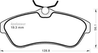 MGA 564 - Brake Pad Set, disc brake autospares.lv