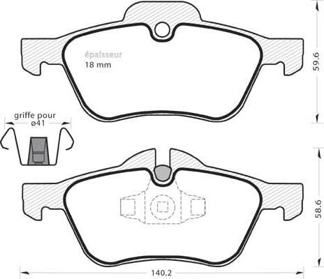 MGA 567 - Brake Pad Set, disc brake autospares.lv