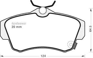 MGA 514 - Brake Pad Set, disc brake autospares.lv